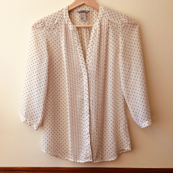 H&M sheer polka dot blouse - Picture 1 of 6